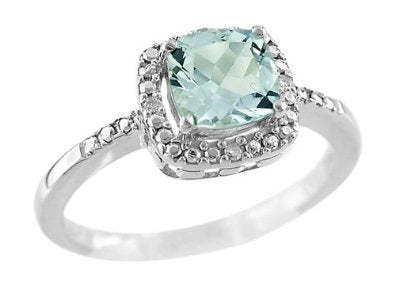 Antique Shaped Aquamarine Ring - 01AQ11