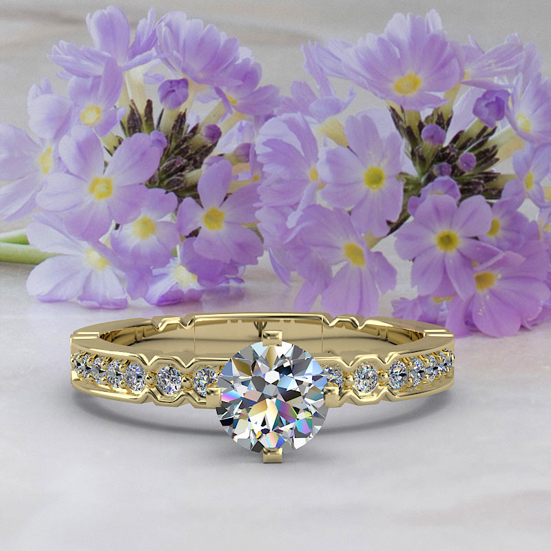 0.77ct Brilliant Cut Diamond Gold Engagement Ring - 02US20