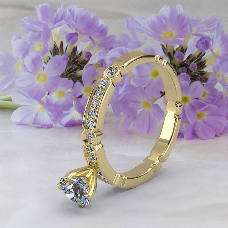 0.77ct Brilliant Cut Diamond Gold Engagement Ring - 02US20