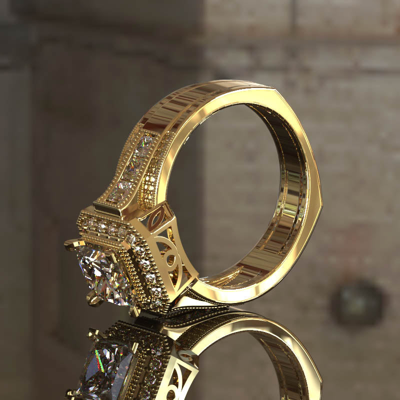 2.34ct Princess Cut Diamond Engagement Ring - 02US49