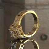 2.34ct Princess Cut Diamond Engagement Ring - 02US49