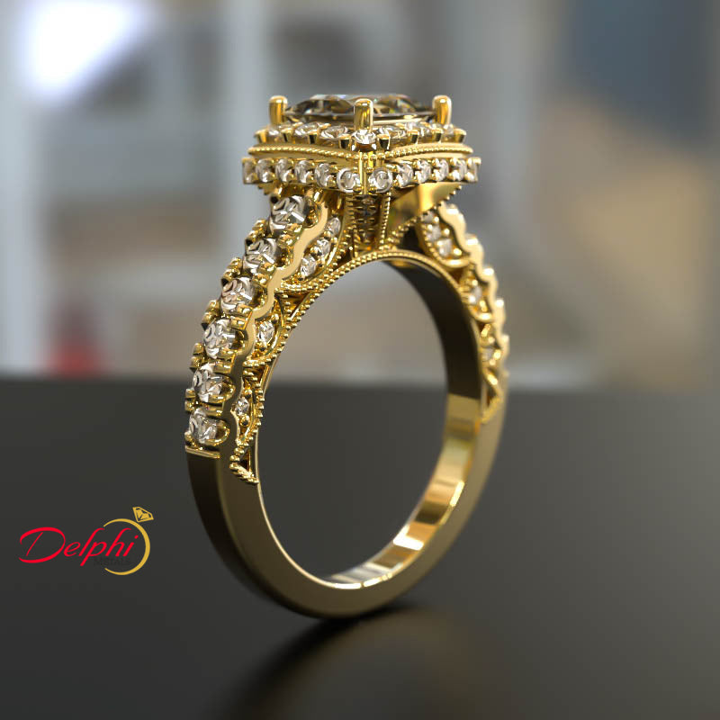 2.0ct Princess Cut Diamond Engagement Ring - 02US58