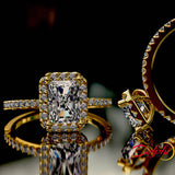 1.6ct Radiant Cut Gold Engagement Ring - 02US82