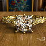 1.0ct Brilliant Cut Diamond Gold Engagement Ring - 03US26