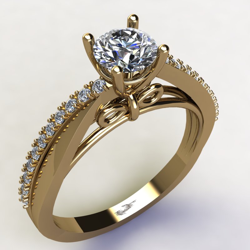 0.72ct Brilliant Diamond Gold Engagement Ring - 03US28