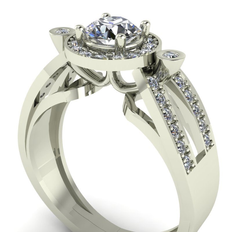 0.9ct Brilliant Cut Diamond Gold Engagement Ring - 03US30