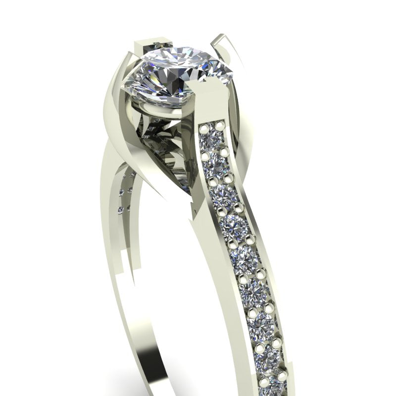 0.63ct Brilliant Cut Diamond Gold Engagement Ring - 03US32