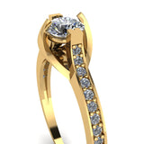 0.63ct Brilliant Cut Diamond Gold Engagement Ring - 03US32