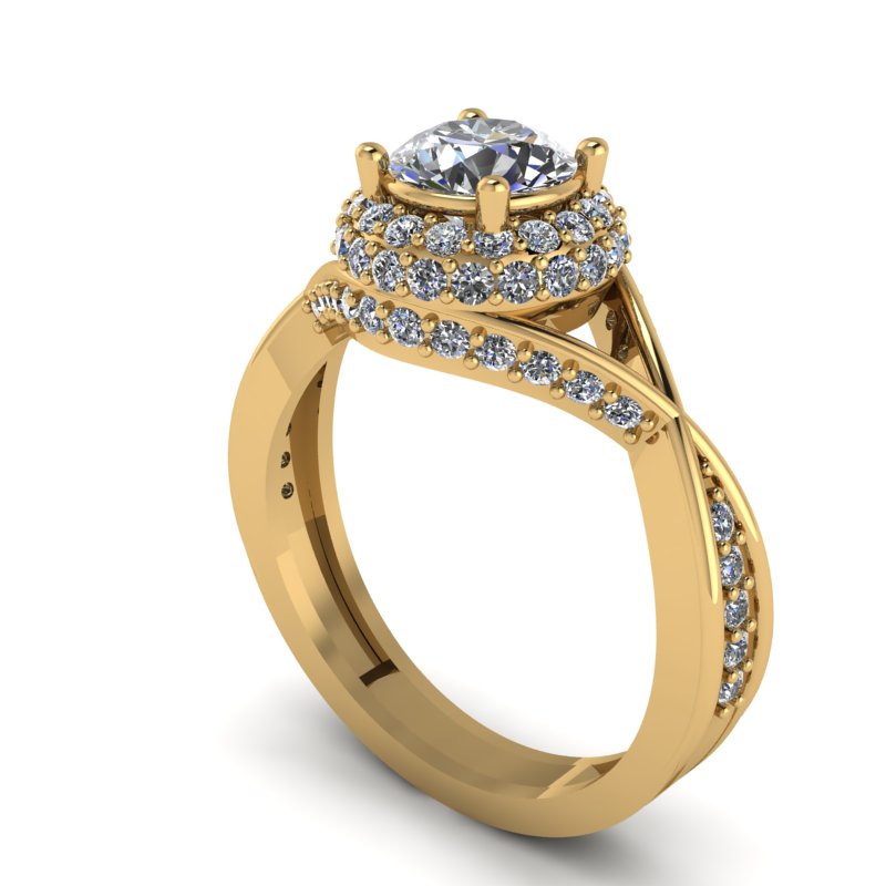 1.49ct Brilliant Cut Diamond Gold Engagement Ring - 03US33