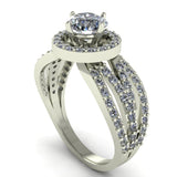 1.56ct Round Cut Diamond Gold Engagement Ring - 03US34