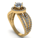 1.56ct Round Cut Diamond Gold Engagement Ring - 03US34