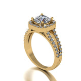 2.06ct Brilliant Cut Diamond Split Shank Gold Engagement Ring - 03US58