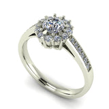 0.52ct Round Diamond/Moissanite Gold Engagement Ring - 03US60