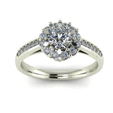 0.52ct Round Diamond/Moissanite Gold Engagement Ring - 03US60