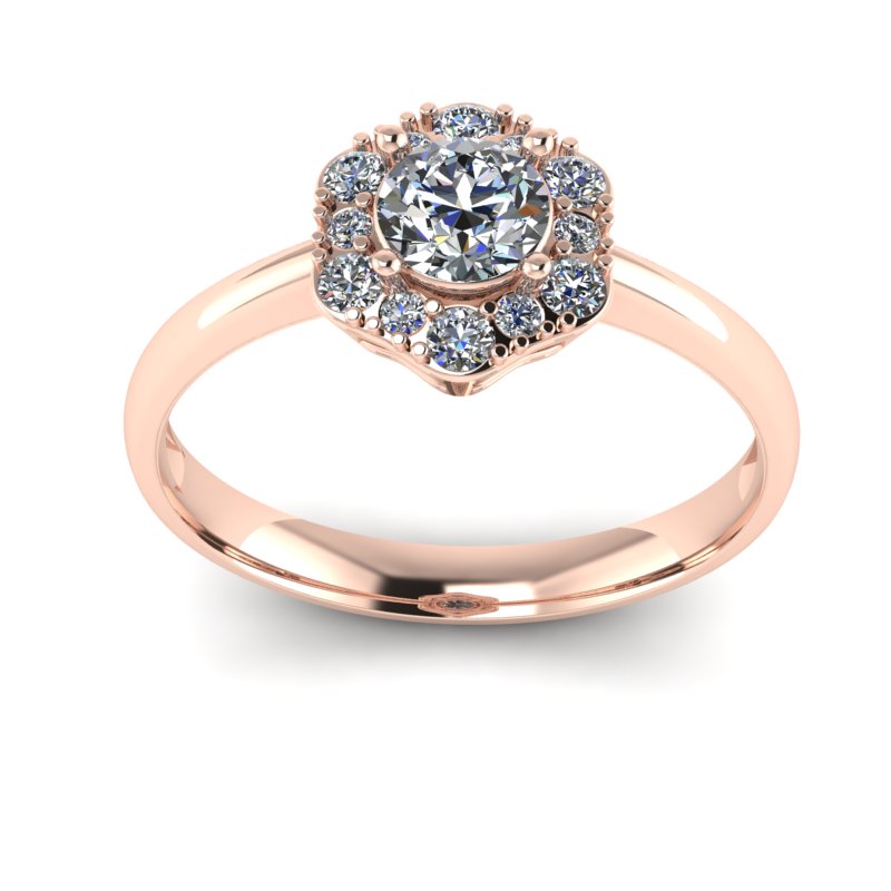 0.51ct Round Diamond Gold Engagement Ring - 03US61