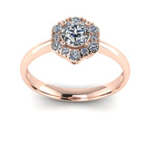 0.51ct Round Diamond Gold Engagement Ring - 03US61