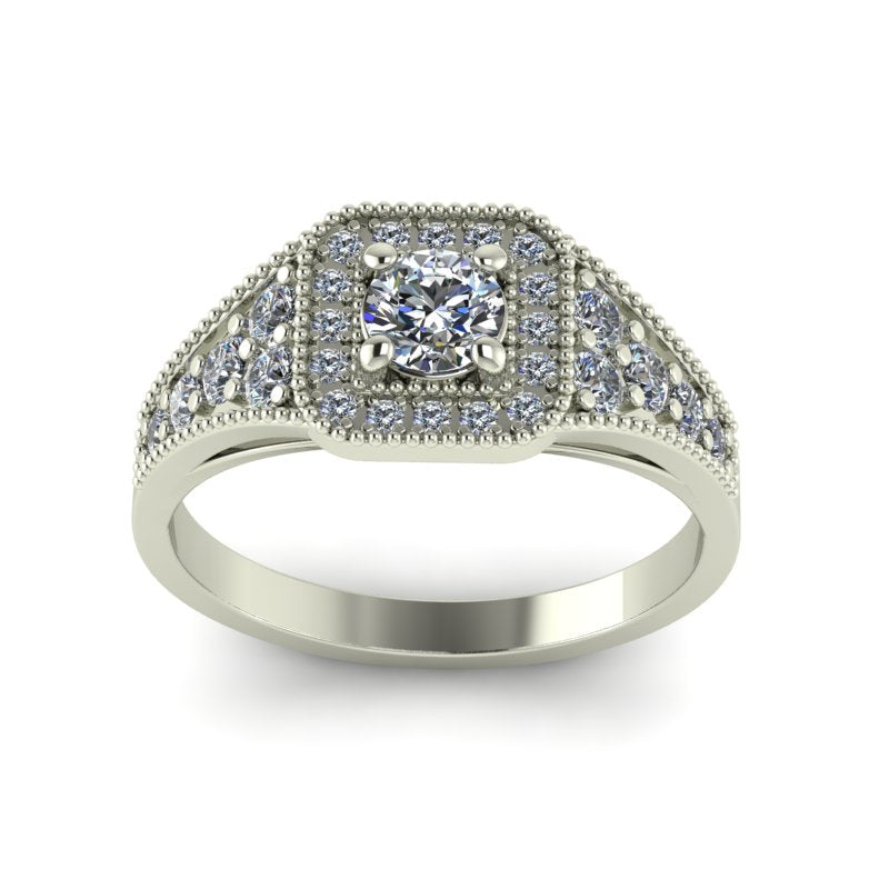 0.63ct Round Diamond Gold Engagement Ring - 03US63