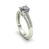 1.1ct Round Diamond Gold Engagement Ring - 03US68