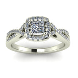 0.61ct Princess Cut Diamond Engagement Ring - 03US73