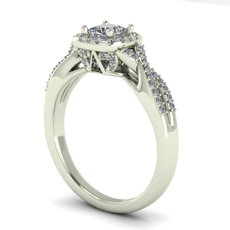 0.61ct Princess Cut Diamond Engagement Ring - 03US73