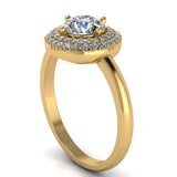 1.03ct Round Cut Diamond Gold Engagement Ring - 03US74