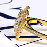 3.42 Oval Diamond Double Halo Engagement Ring - 04US56