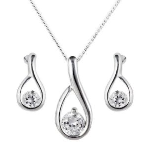 Loop Pendant and Earring Set