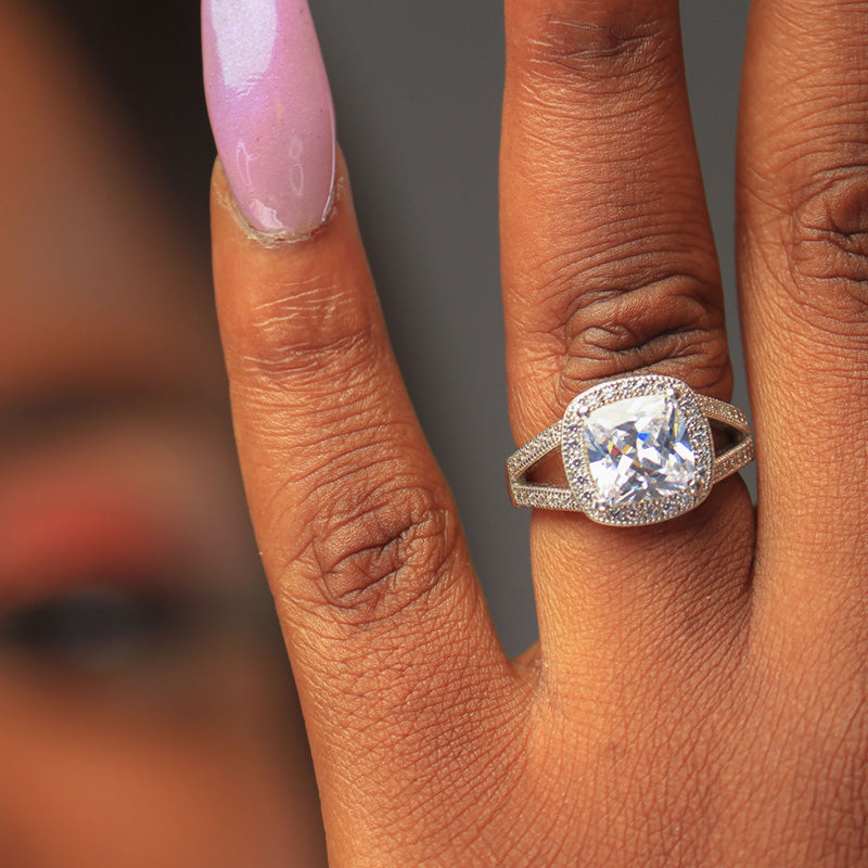 Sterling Silver Engagement Ring - 06AS80