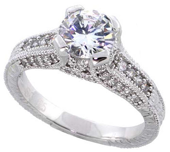 STERLING SILVER ENGAGEMENT RING