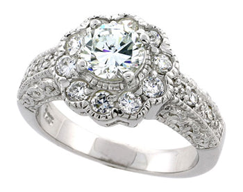 STERLING SILVER ENGAGEMENT RING