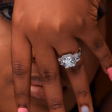 Sterling Silver Engagement Ring - 10AB21