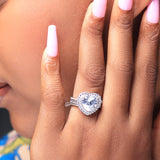 Sterling Silver Engagement Ring - 10AS04