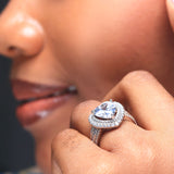 Sterling Silver Engagement Ring - 10AS04