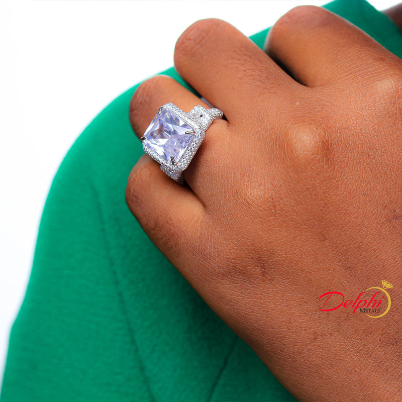 Sterling Silver Engagement Ring - 10AS10