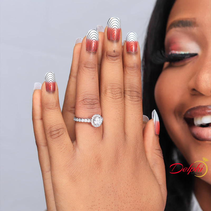 Sterling Silver Engagement Ring - 10AS11