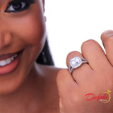 Sterling Silver Engagement Ring - 10AS16