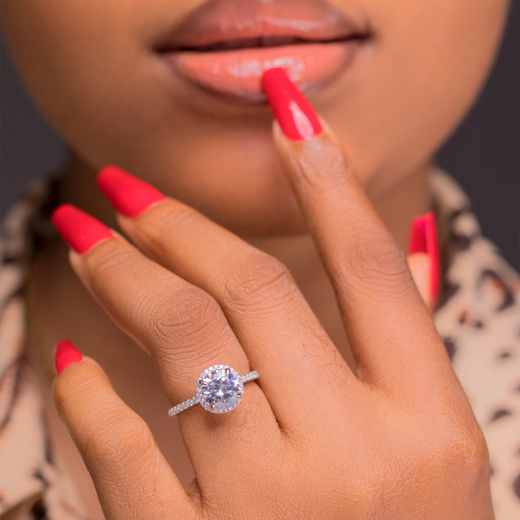 Sterling Silver Engagement Ring - 10AS47