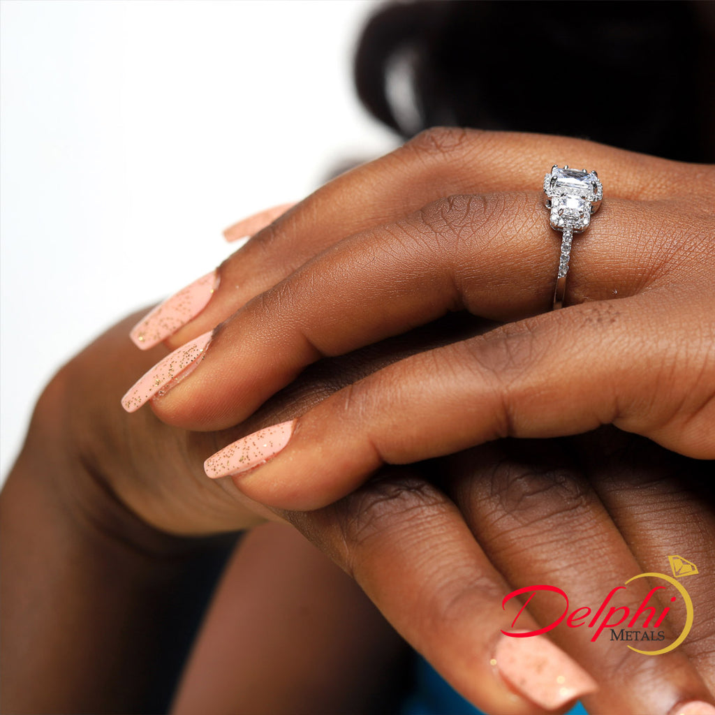 Sterling Silver Engagement Ring - 10AS53