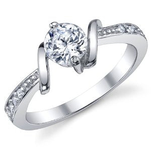 STERLING SILVER ENGAGEMENT RING