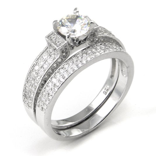 STERLING SILVER BRIDAL SET