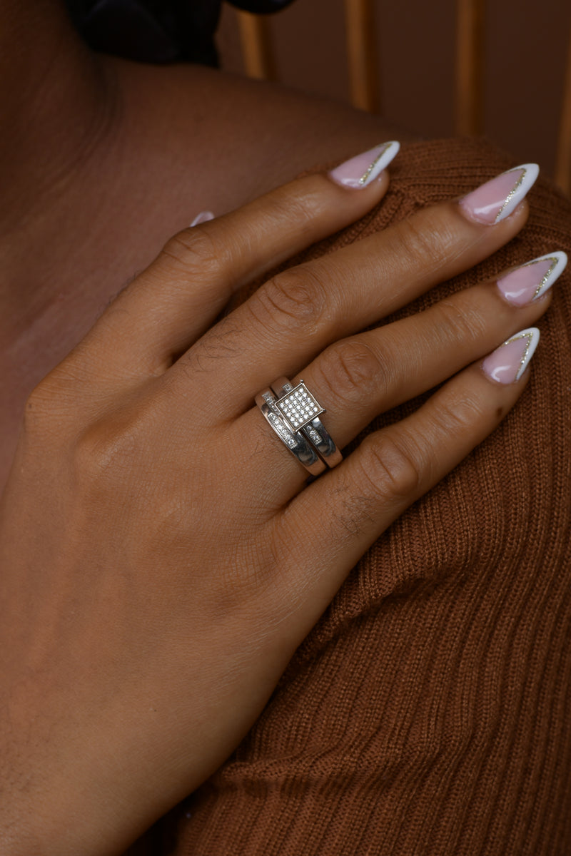 Sterling Silver Bridal Set -01AS77