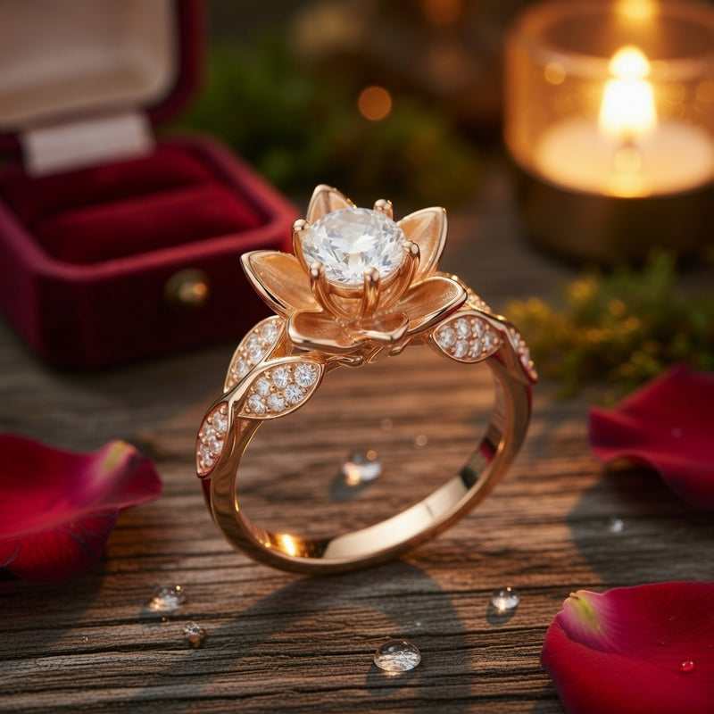 A Romantic Floral-Inspired Engagement Ring - 01VG04