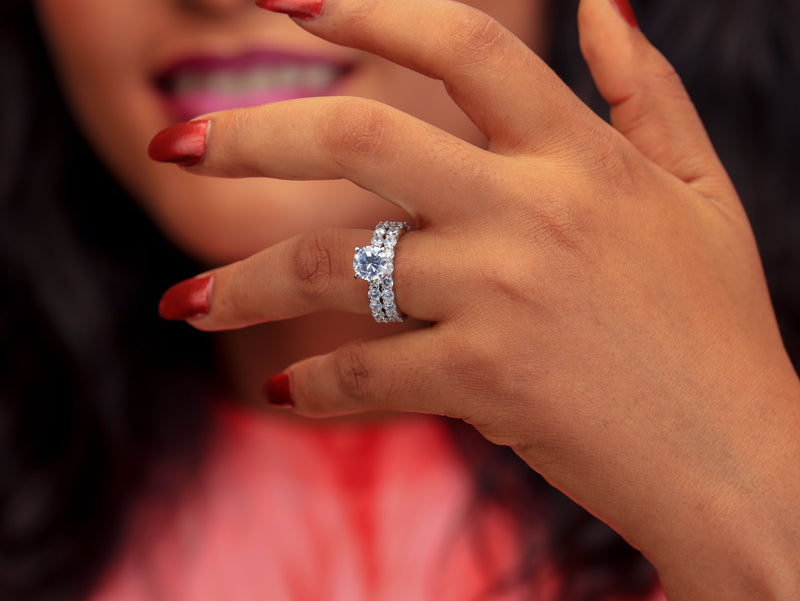 Sterling Silver Bridal Set - 08AS64