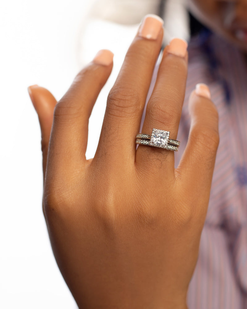 Sterling Silver Bridal Set -09AS20