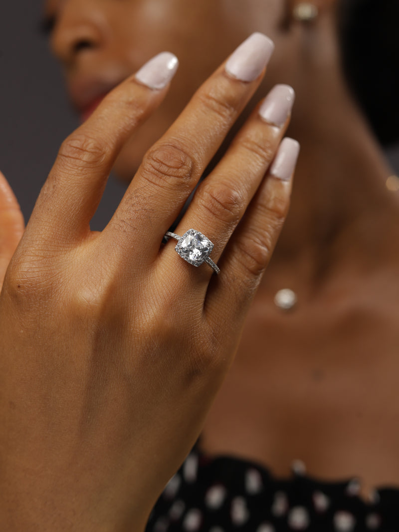 Sterling Silver Engagement Ring -10AS67