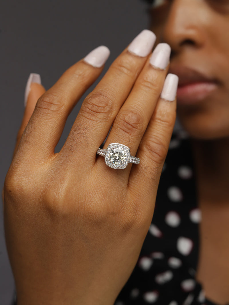 Sterling Silver Engagement Ring -10AS68