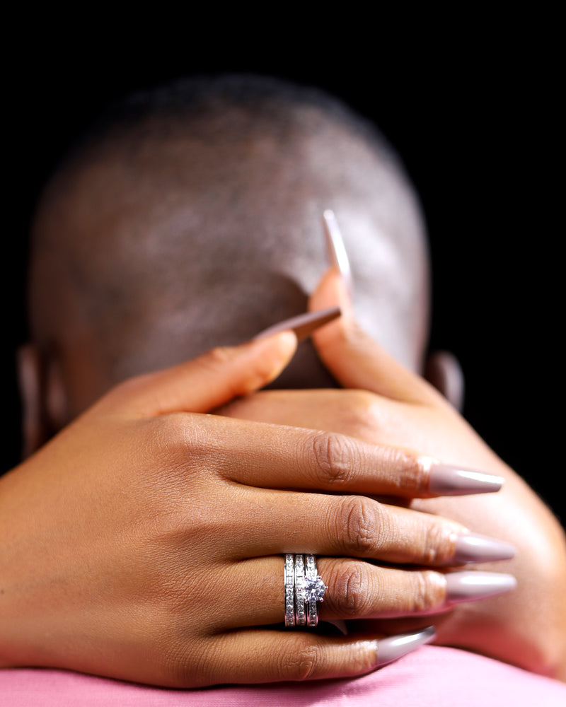 Sterling Silver Bridal Set -01AS37