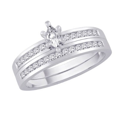 STERLING SILVER BRIDAL SET