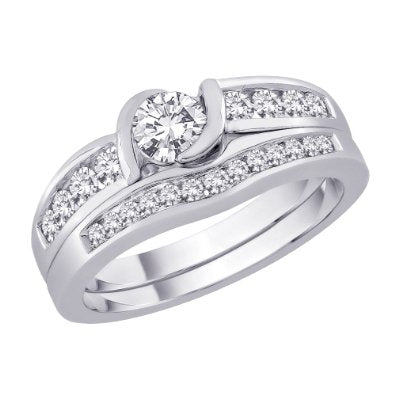 STERLING SILVER BRIDAL SET