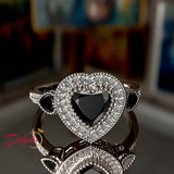 Heart Shape Gold Engagement Ring - 01AD03